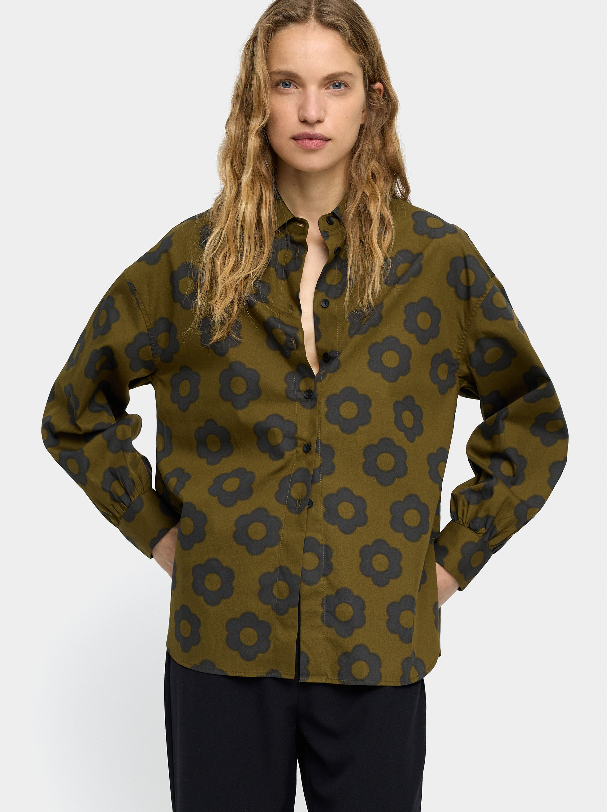 Floral Print Shirt 100% Cotton