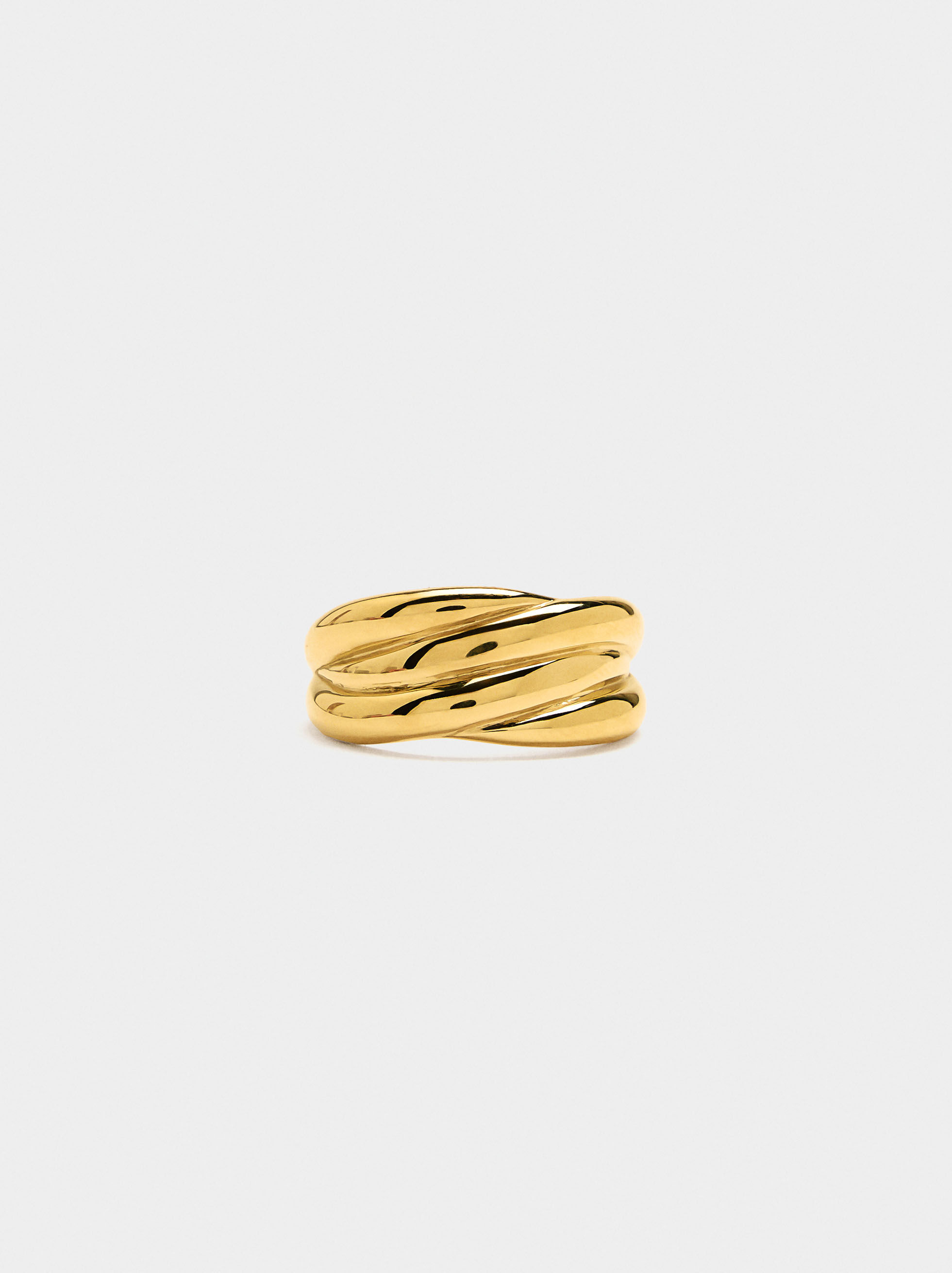 Triple effect ring - stainless steel