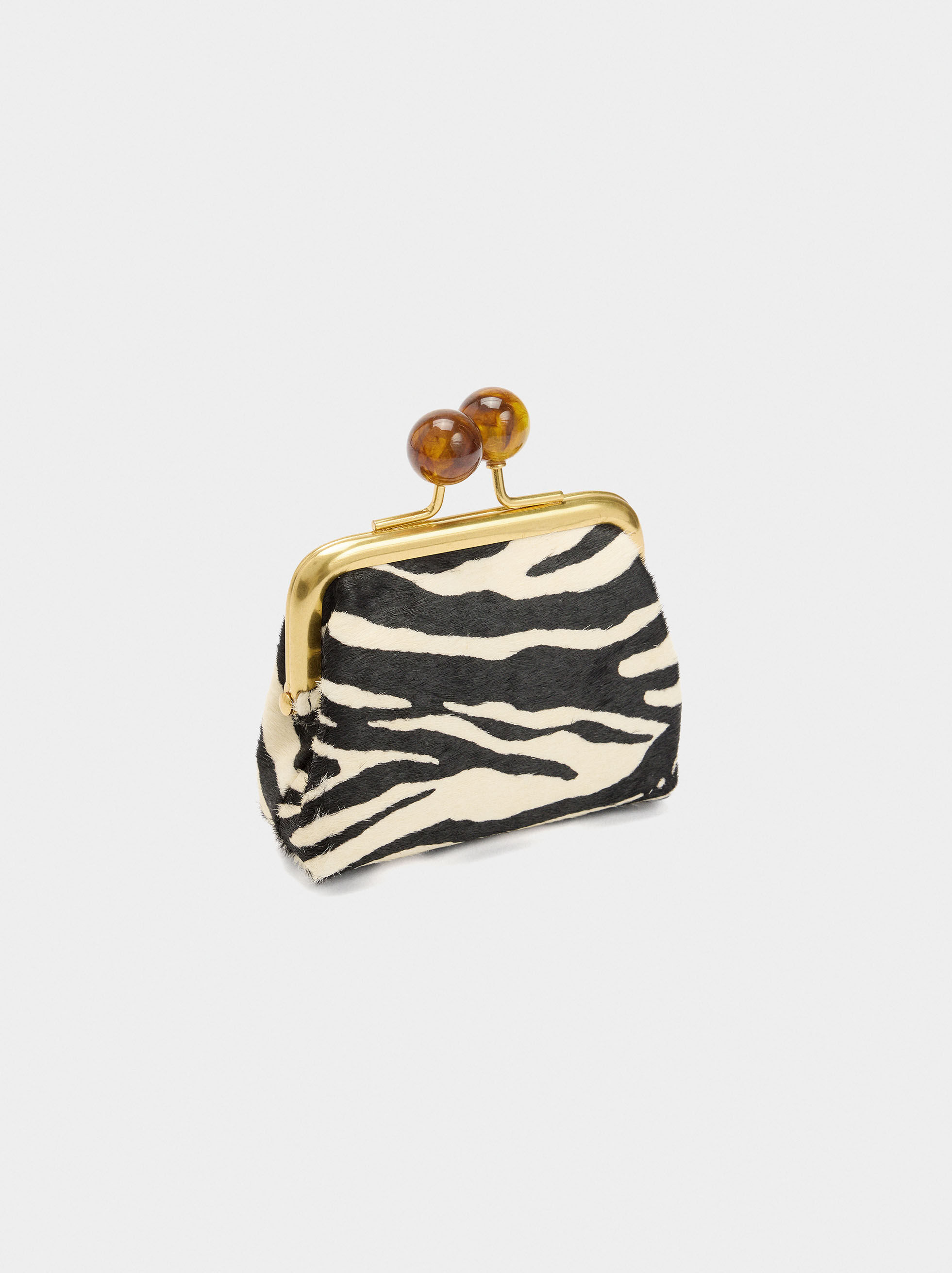 Contrast Leather Coin Purse