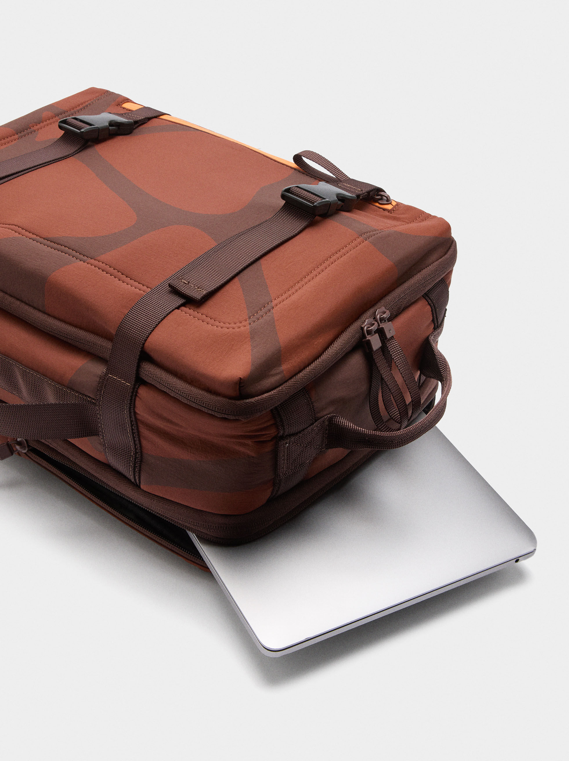 Expandable nylon carry-on backpack