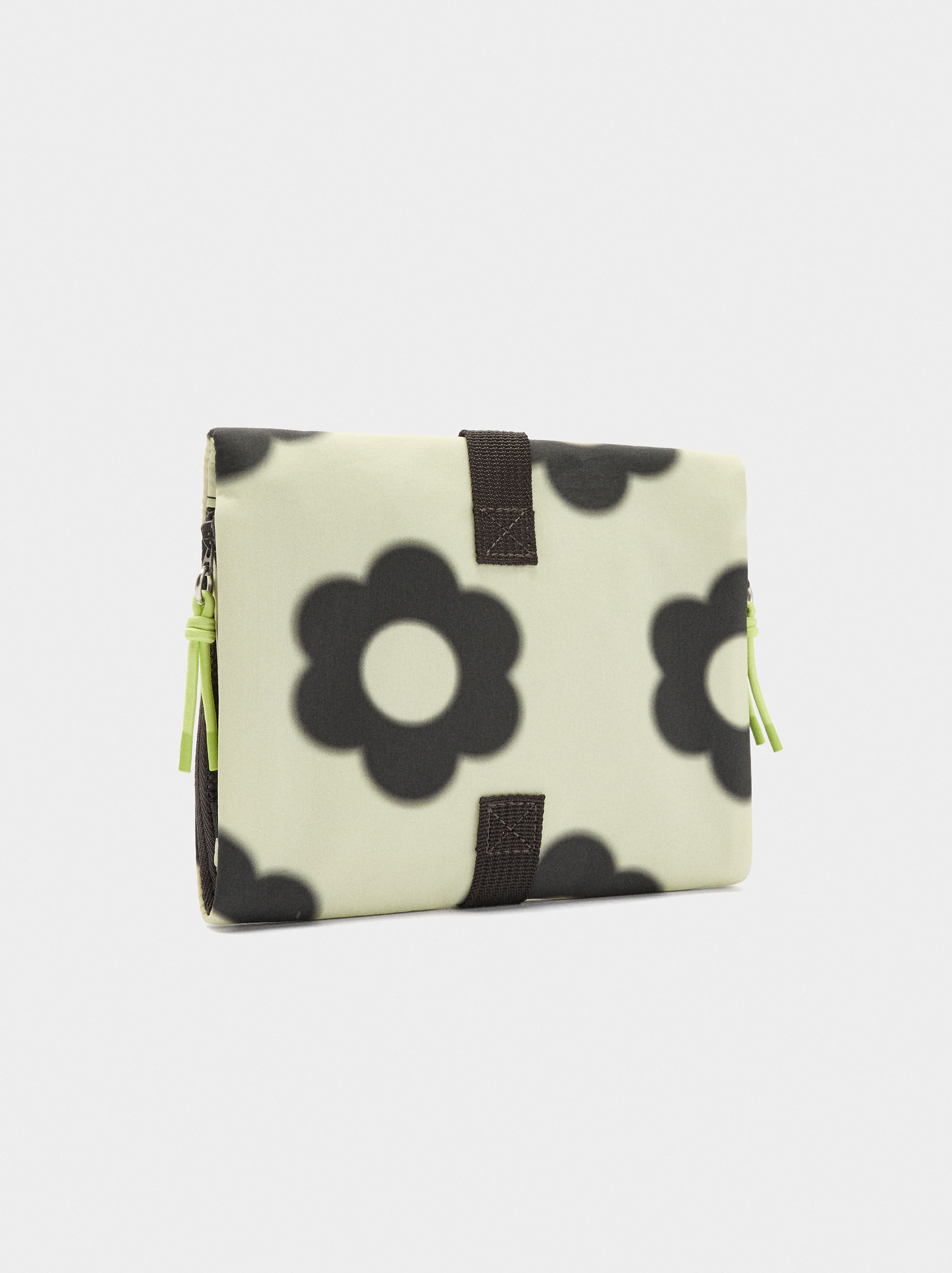 Floral printed nylon multipurpose bag