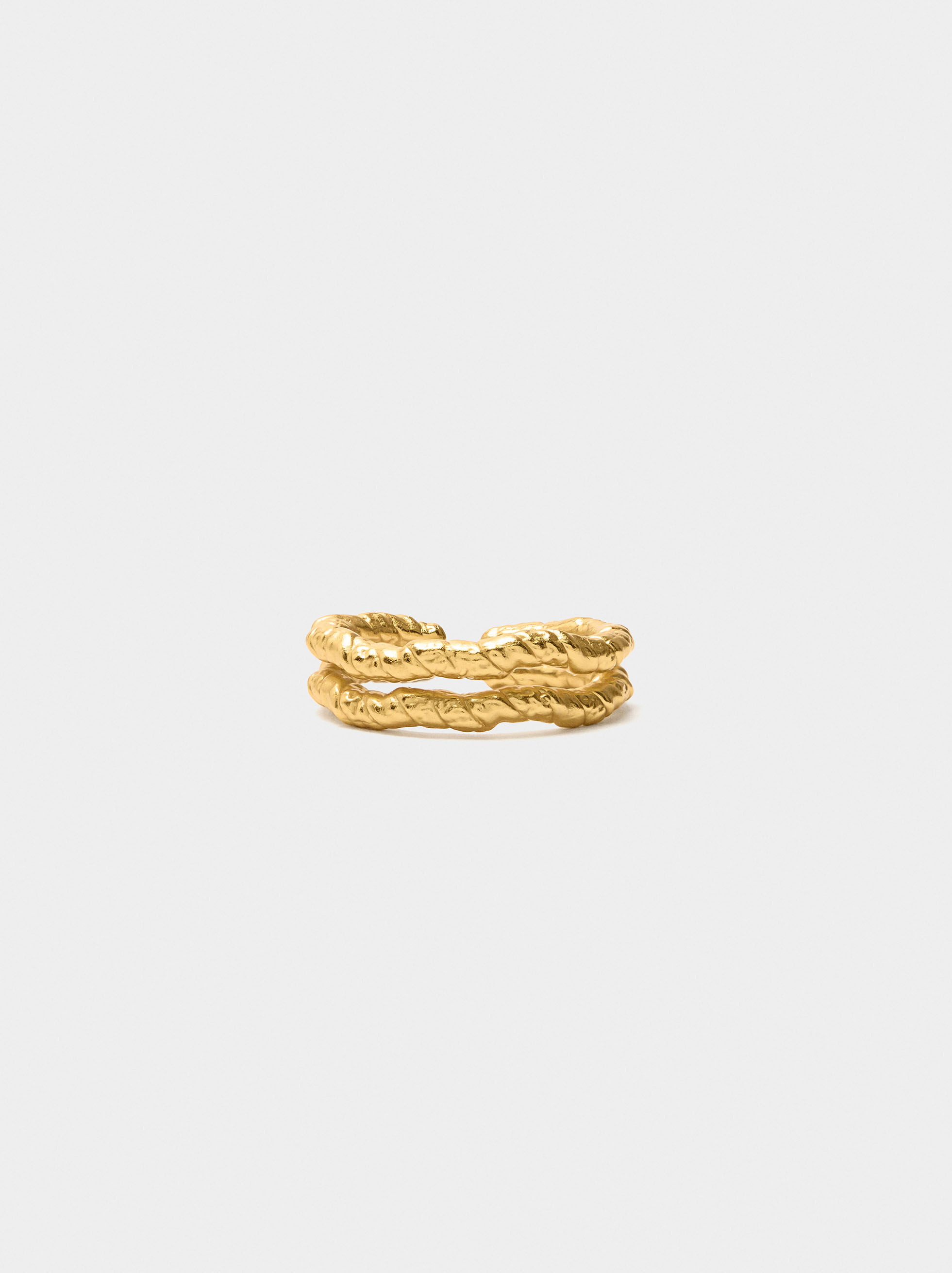 Irregular Double Effect Ring - 925 Sterling Silver