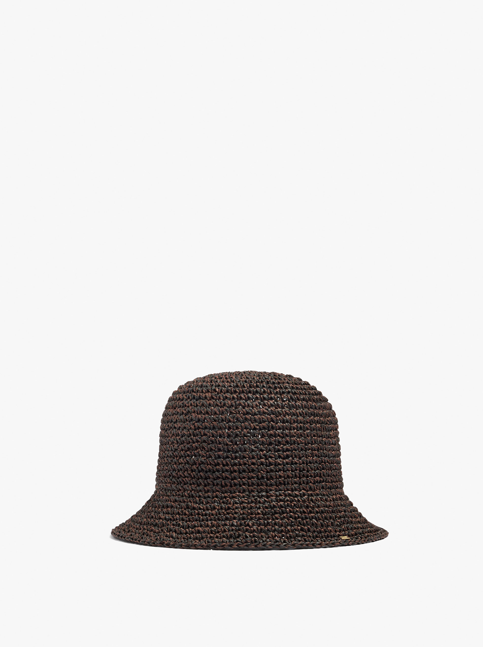 Straw-effect bucket hat