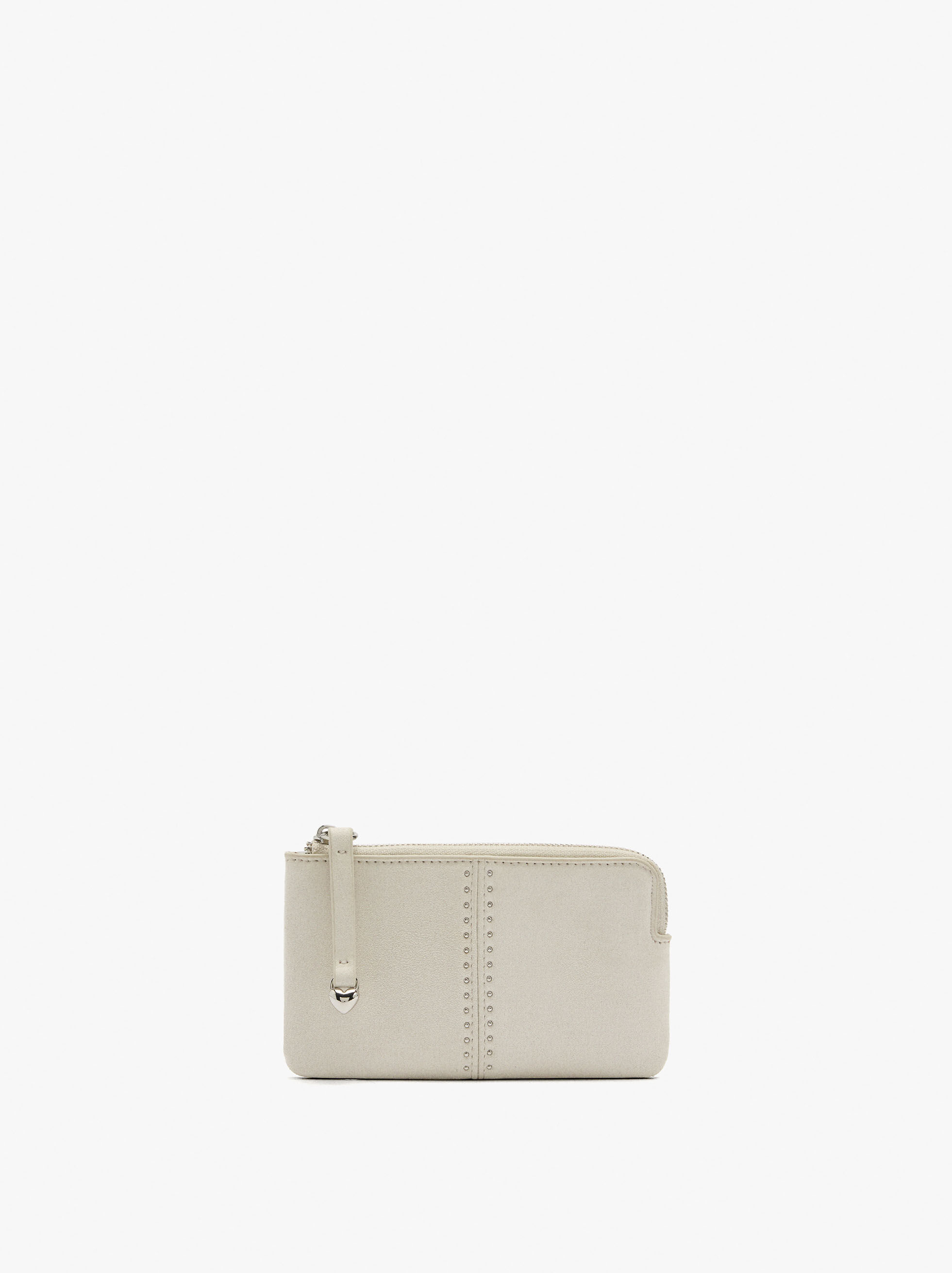 Coin purse with heart detail studs