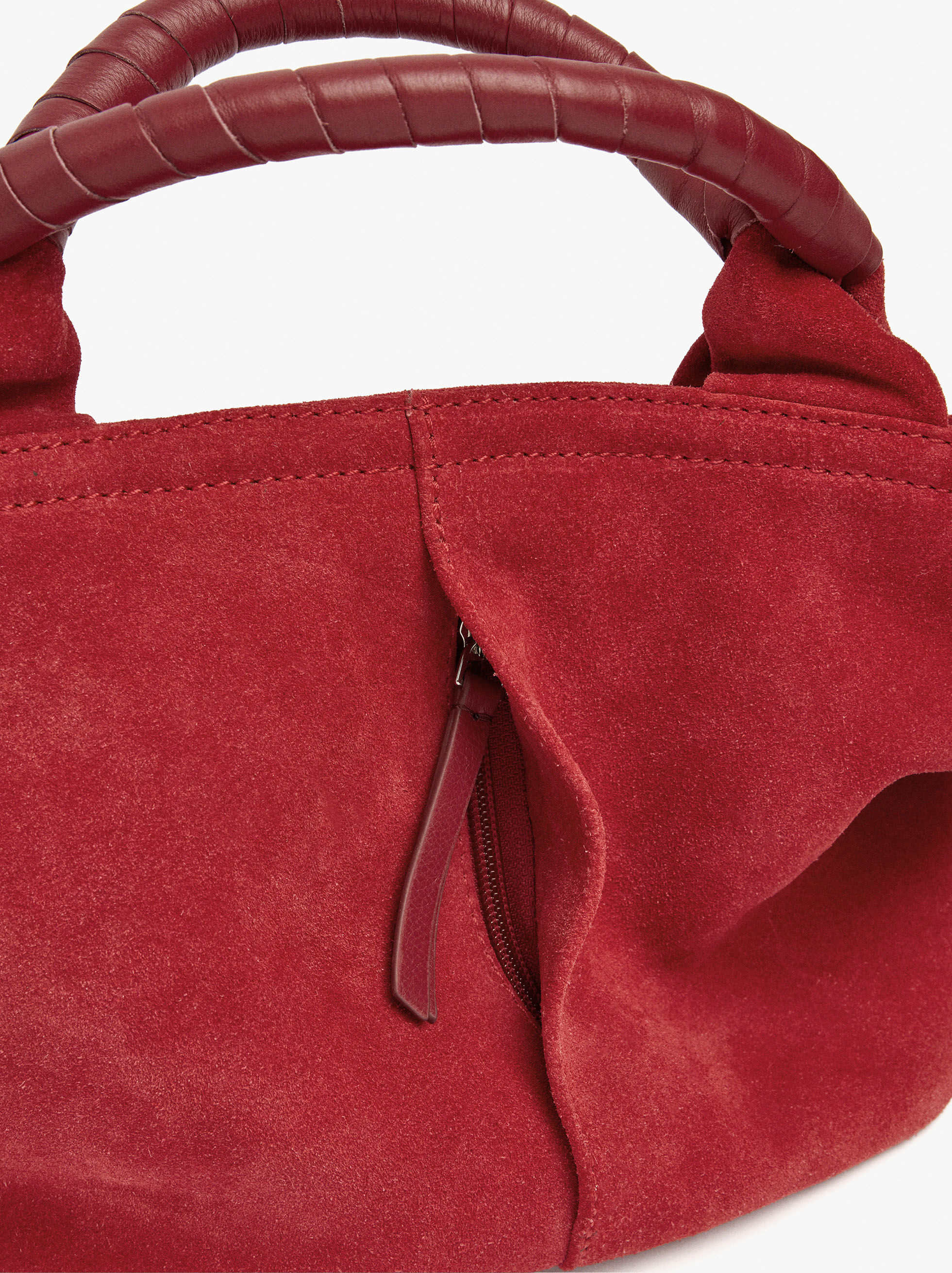 Leather tote bag with shoulder strap