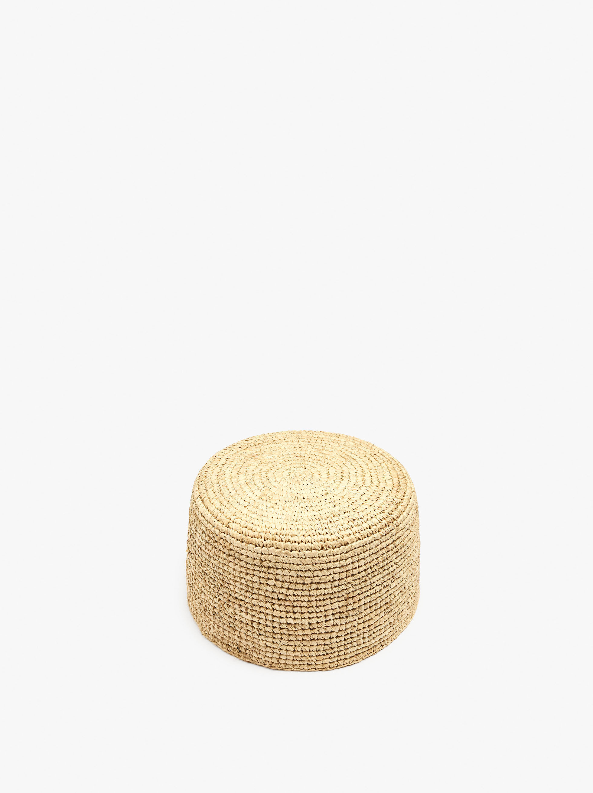 Straw pillbox hat