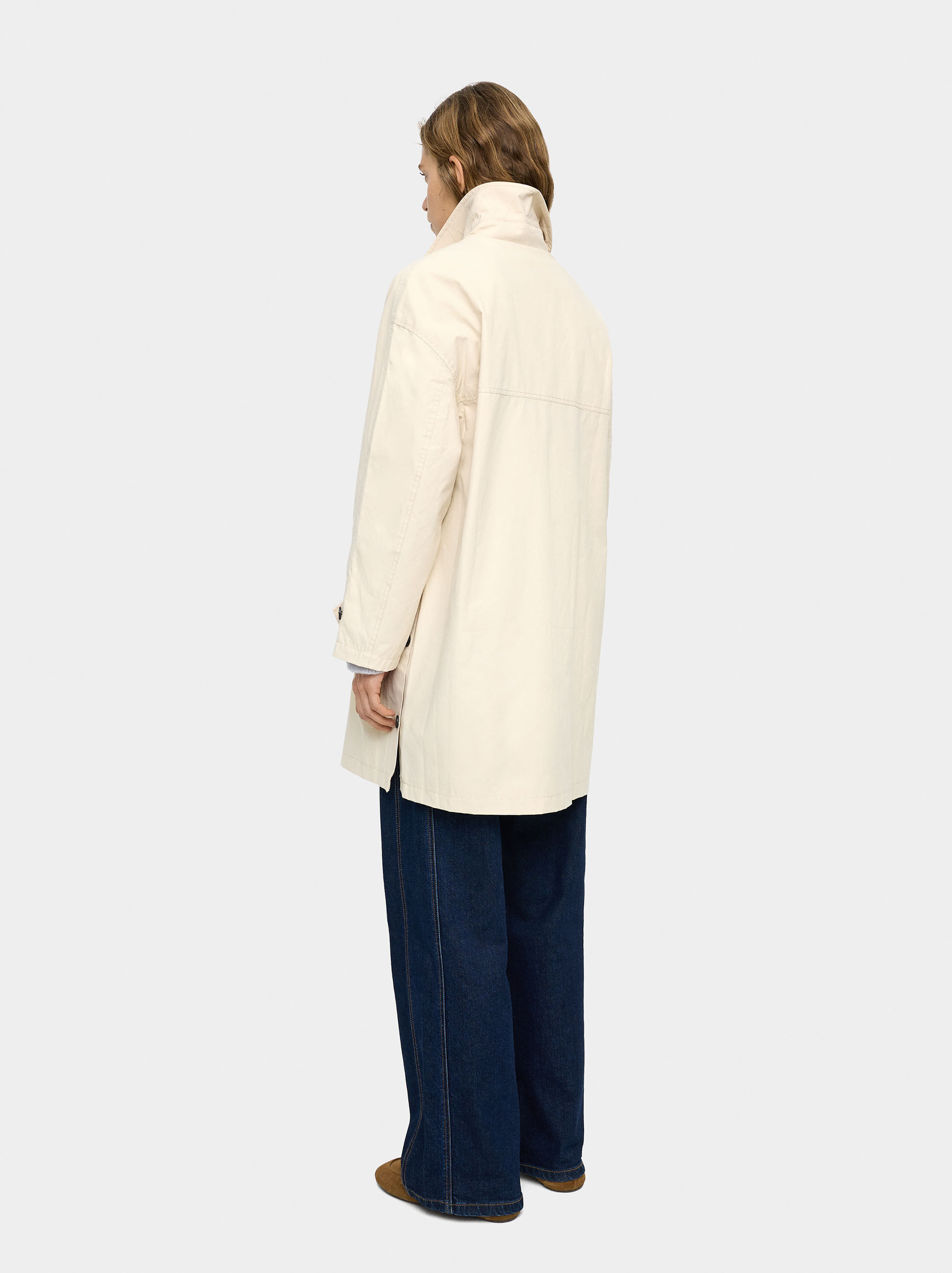 Cotton Parka with Polka Dot Lining