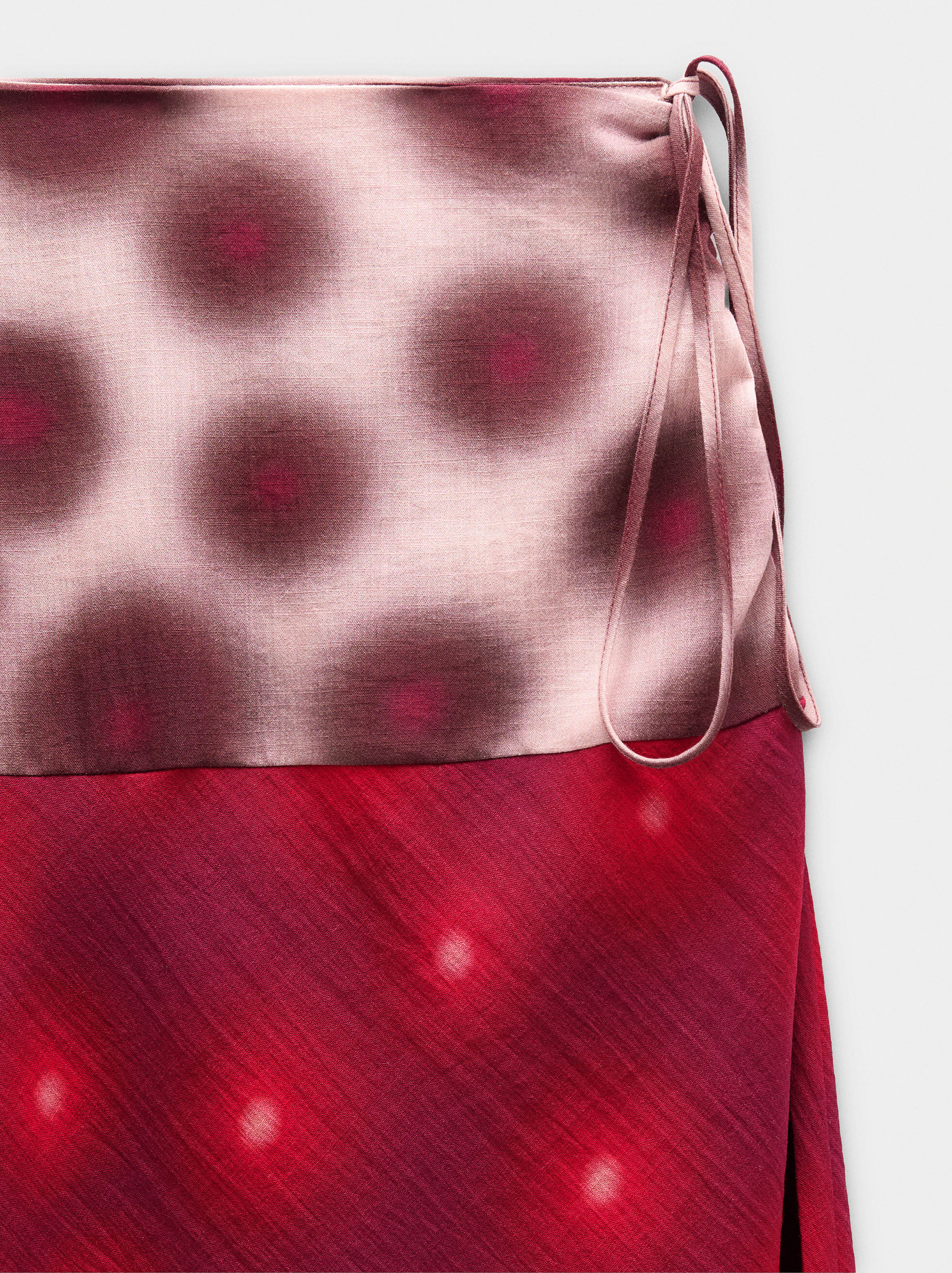 Asymmetrical printed skirt