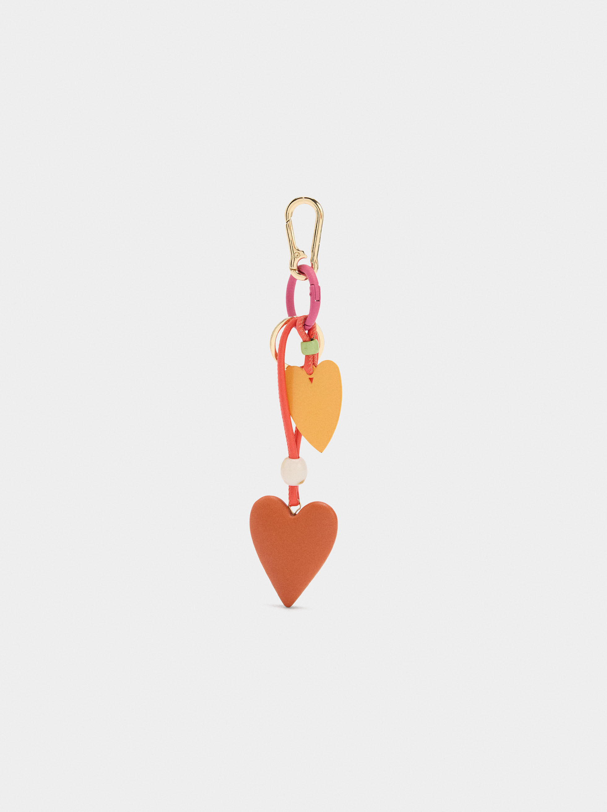 Keychain charm hearts