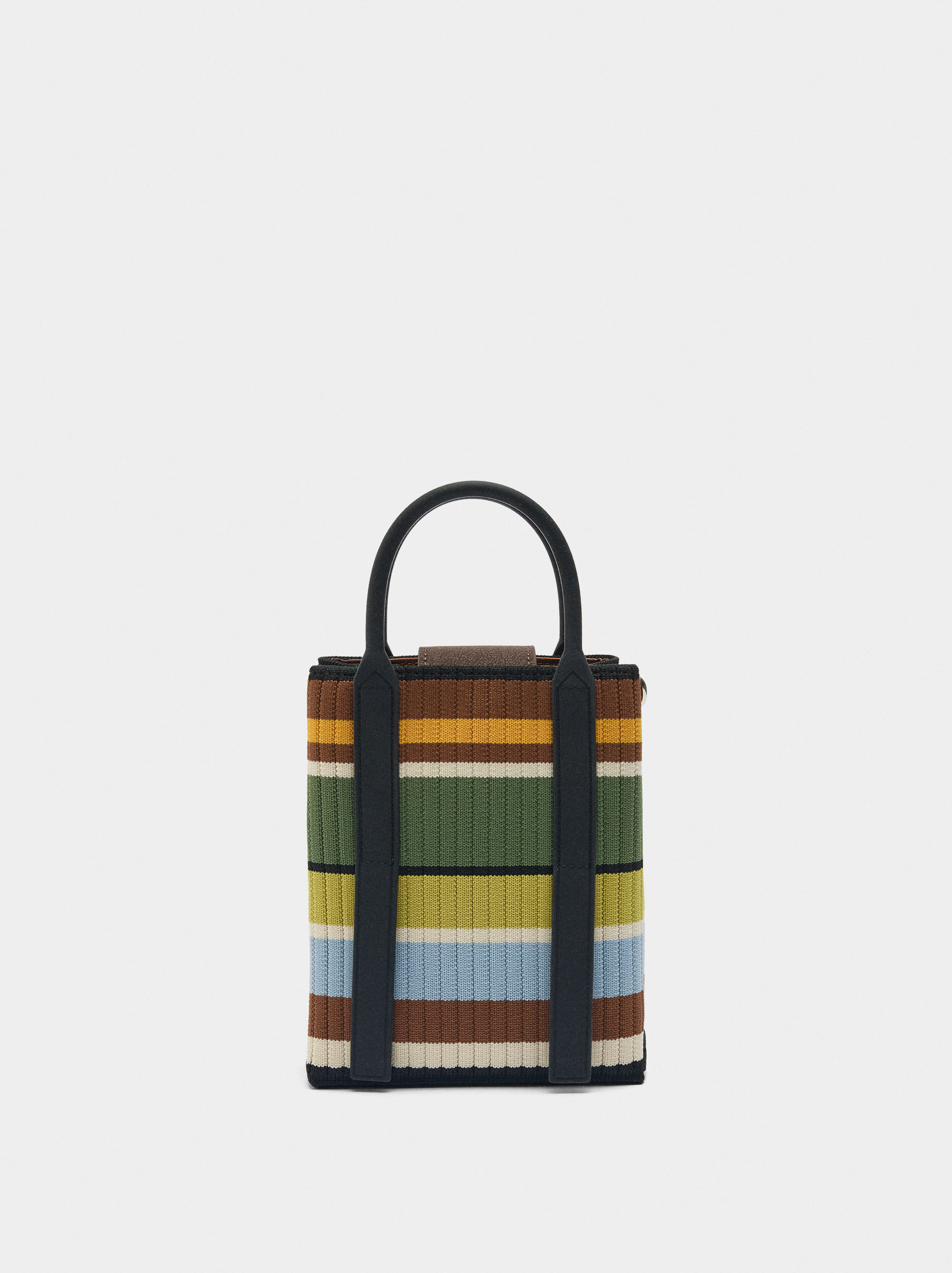 Striped Mesh Phone Bag
